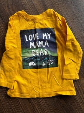Old Navy Yellow 'Love My Mama Bear' Long-Sleeve Graphic Tee